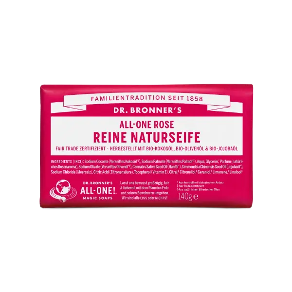 Dr Bronners Rose Reine Naturseife 140 g