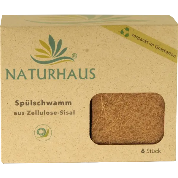 NATURHAUS Cellulose-Sisal Scrub Sponge 6-Pack