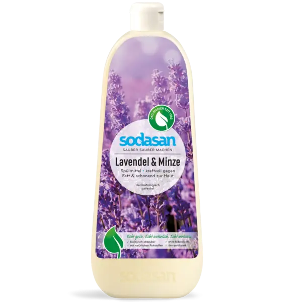 SODASAN dishwashing liquid lavender and mint 1 liter