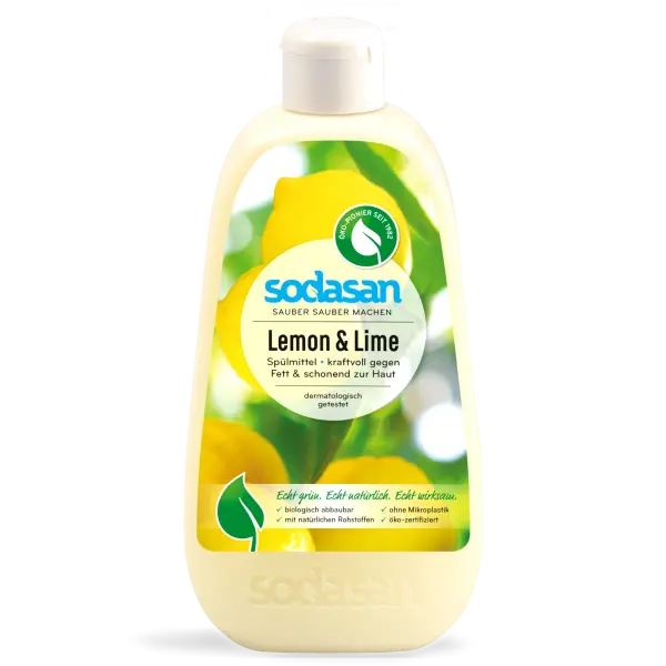 SODASAN Dishwashing Liquid Lemon and Lime 0.5 Liter | Naturhaus GmbH