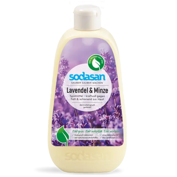 SODASAN Washing-up Liquid Lavender and Mint 0.5 Liter | Naturhaus GmbH