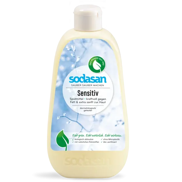 SODASAN Dishwashing Liquid Sensitive 0.5 Liter | Naturhaus GmbH