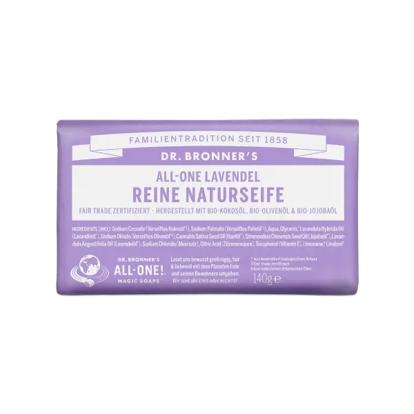 Dr Bronners Lavendel Reine Naturseife 140 g