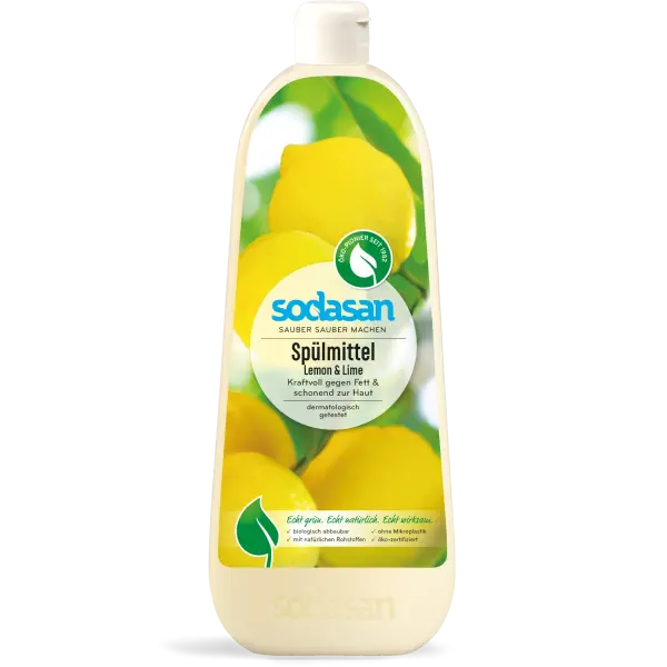 SODASAN Dishwashing Liquid Lemon and Lime 1 liter | Naturhaus GmbH